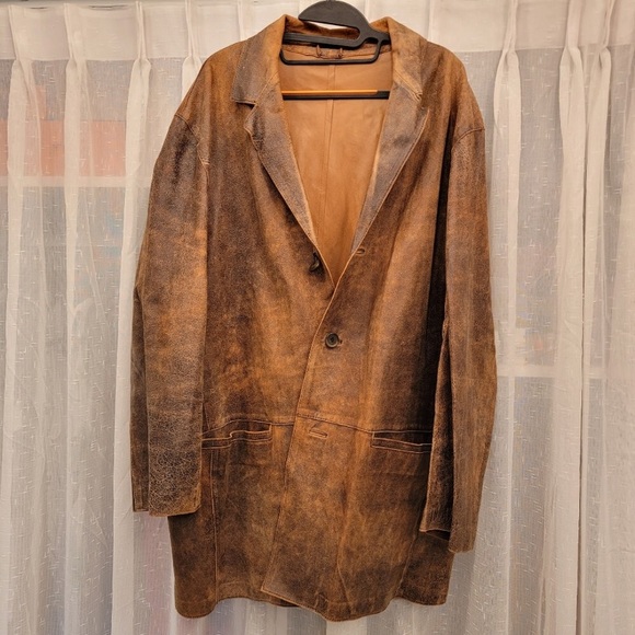 Albert Zimni Other - XXL Distressed Leather Blazer